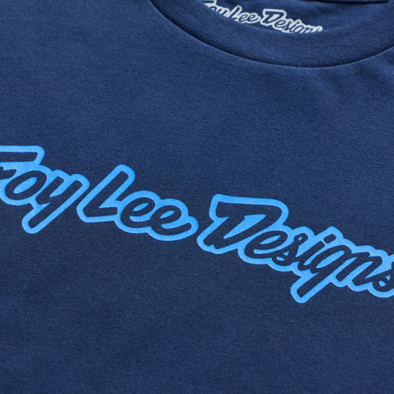 T-shirt Troy Lee Designs Signature - Bleu marine Bleu