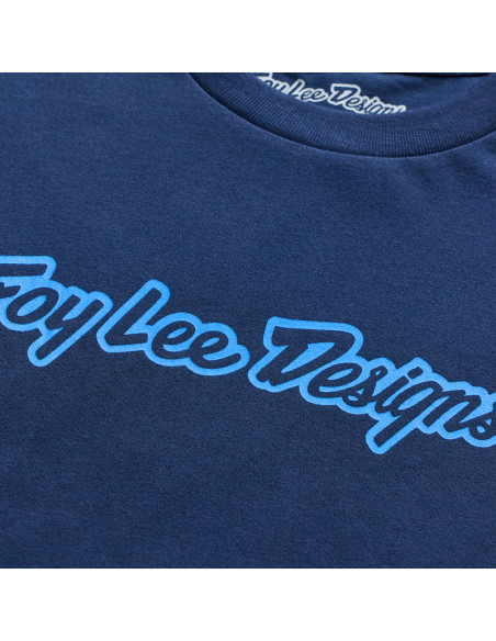 T-shirt Troy Lee Designs Signature - Bleu marine Bleu