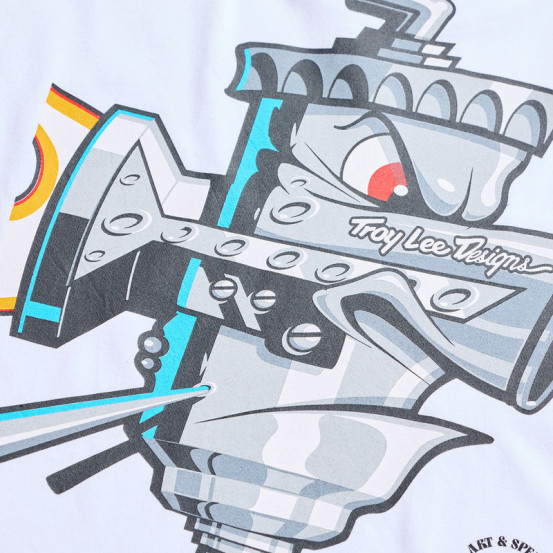 T-shirt Troy Lee Designs Carb Club - Blanc