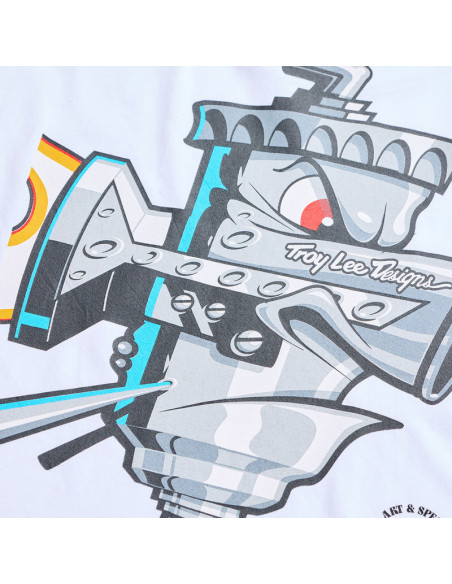 T-shirt Troy Lee Designs Carb Club - Blanc