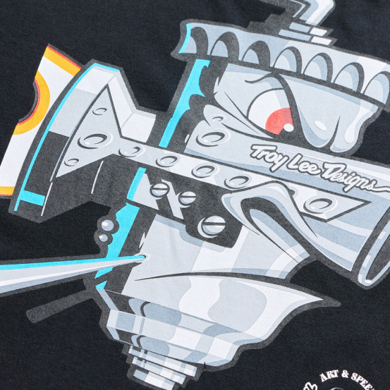 T-shirt Troy Lee Designs Carb Club - Noir