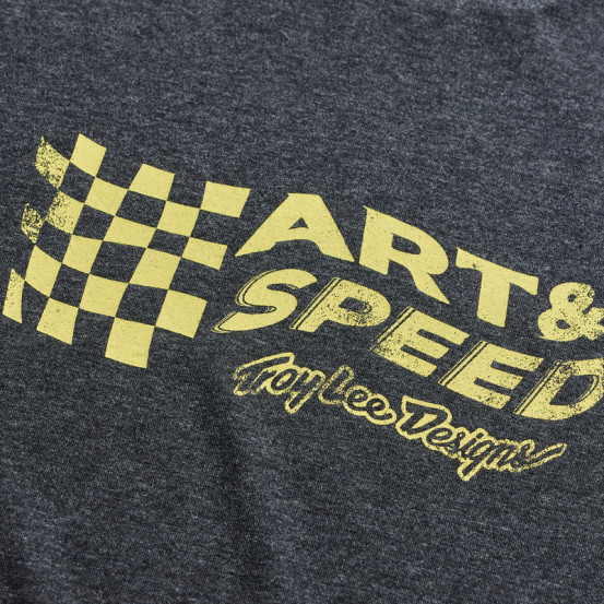 T-shirt Troy Lee Designs Finish Line - Noir chiné