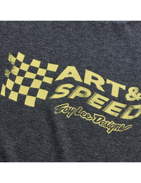 T-shirt Troy Lee Designs Finish Line - Noir chiné