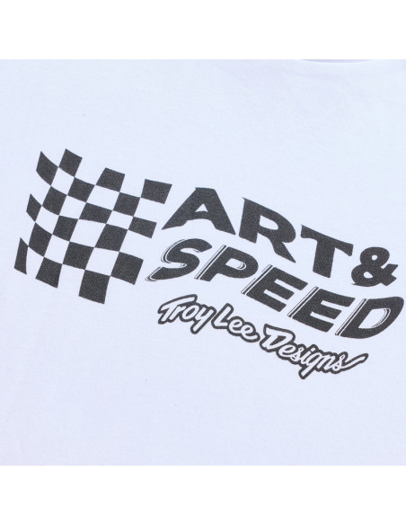 T-shirt Troy Lee Designs Finish Line - Blanc
