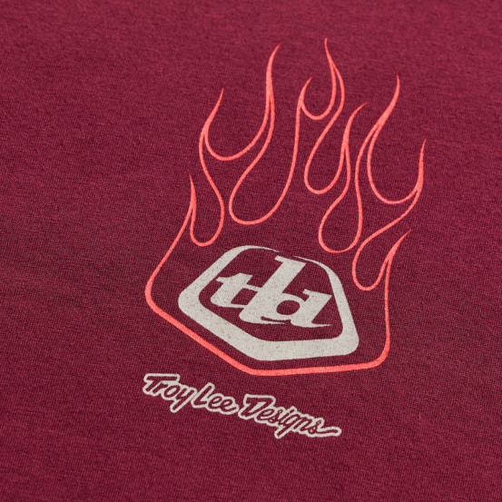 T-shirt Troy Lee Designs Flame 2 - Bordeaux