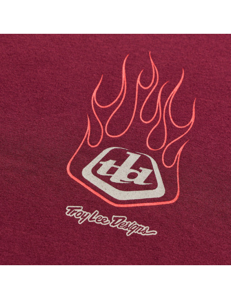 T-shirt Troy Lee Designs Flame 2 - Bordeaux