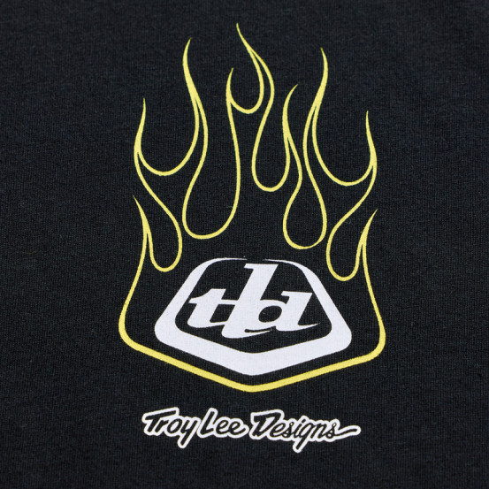 T-shirt Troy Lee Designs Flame 2 - Noir