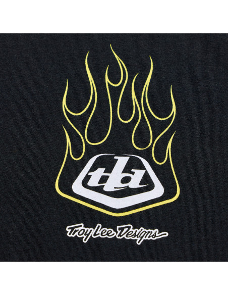 T-shirt Troy Lee Designs Flame 2 - Noir