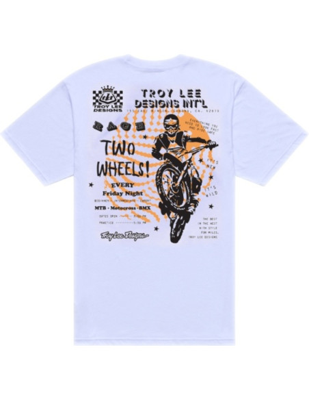 T-shirt Troy Lee Designs Friday Night - Blanc