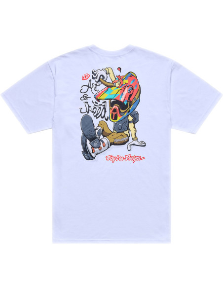 T-shirt Troy Lee Designs Heritage - Blanc
