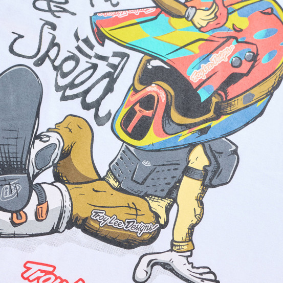 T-shirt Troy Lee Designs Heritage - Blanc