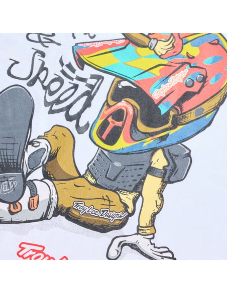 T-shirt Troy Lee Designs Heritage - Blanc