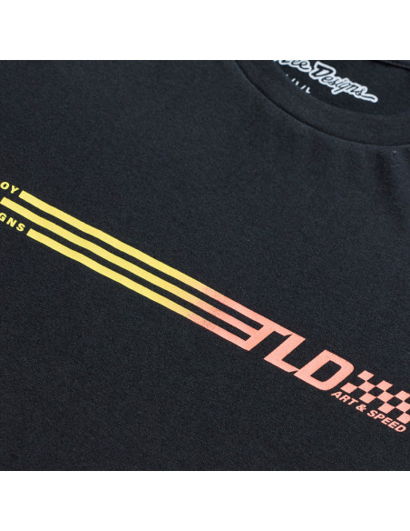 T-shirt Troy Lee Designs Stripes - Noir