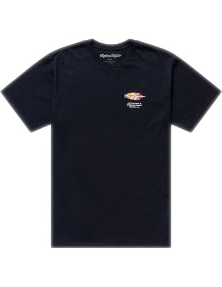 T-shirt Troy Lee Designs Feather - Noir