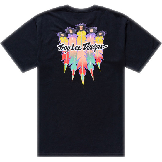 T-shirt Troy Lee Designs Feather - Noir