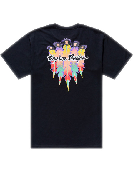 T-shirt Troy Lee Designs Feather - Noir