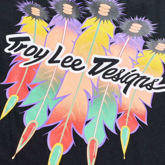 T-shirt Troy Lee Designs Feather - Noir