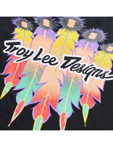 T-shirt Troy Lee Designs Feather - Noir
