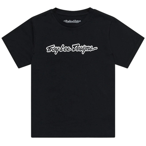 T-shirt enfant Troy Lee Designs Signature - Noir