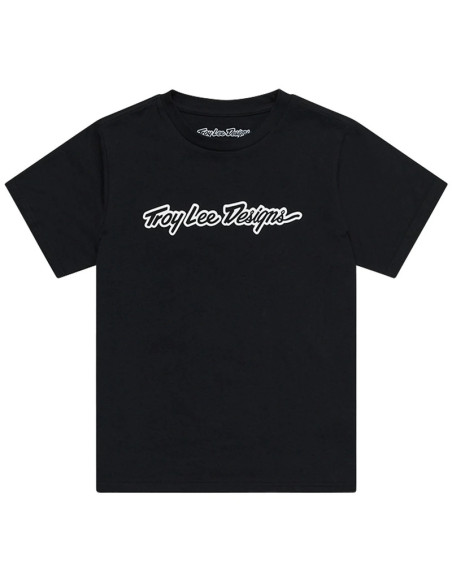 T-shirt enfant Troy Lee Designs Signature - Noir