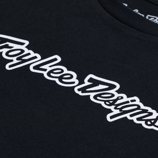 T-shirt enfant Troy Lee Designs Signature - Noir