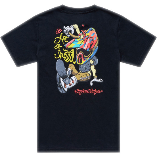T-shirt enfant Troy Lee Designs Heritage - Noir