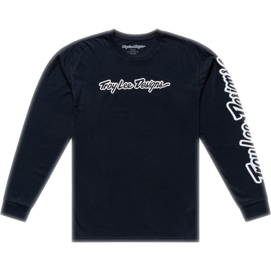 T-shirt manches longues Troy Lee Designs Signature - Noir
