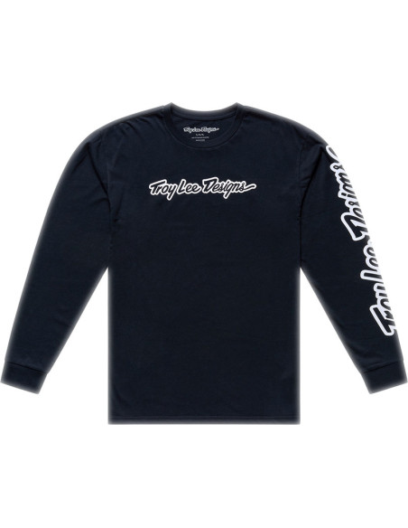 T-shirt manches longues Troy Lee Designs Signature - Noir