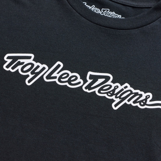 T-shirt manches longues Troy Lee Designs Signature - Noir