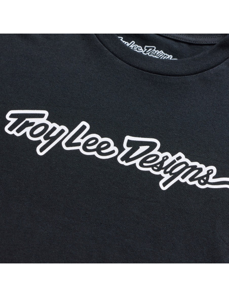 T-shirt manches longues Troy Lee Designs Signature - Noir