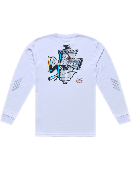 T-shirt manches longues Troy Lee Designs Carb Club - Blanc
