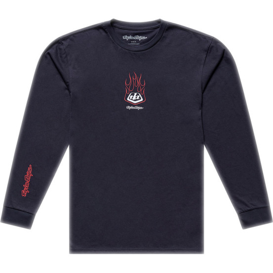 T-shirt manches longues Troy Lee Designs Flame 2 - Carbone