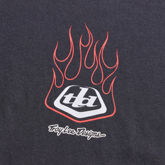 T-shirt manches longues Troy Lee Designs Flame 2 - Carbone