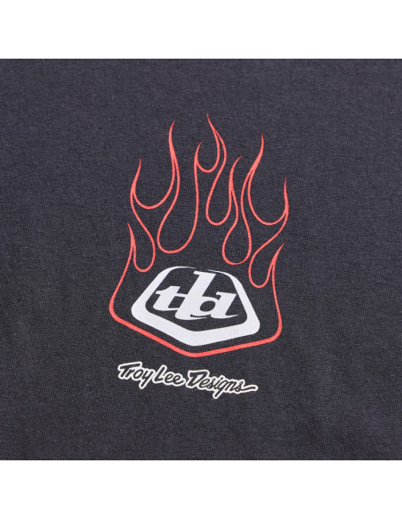 T-shirt manches longues Troy Lee Designs Flame 2 - Carbone