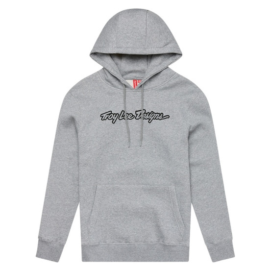Sweat à capuche Troy Lee Designs Signature - Gris chiné