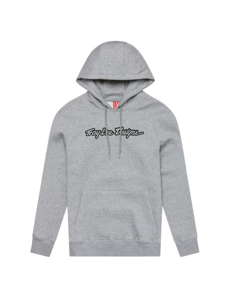 Sweat à capuche Troy Lee Designs Signature - Gris chiné