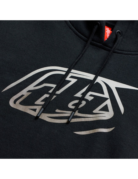 Sweat à capuche Troy Lee Designs Badge - Noir Gris