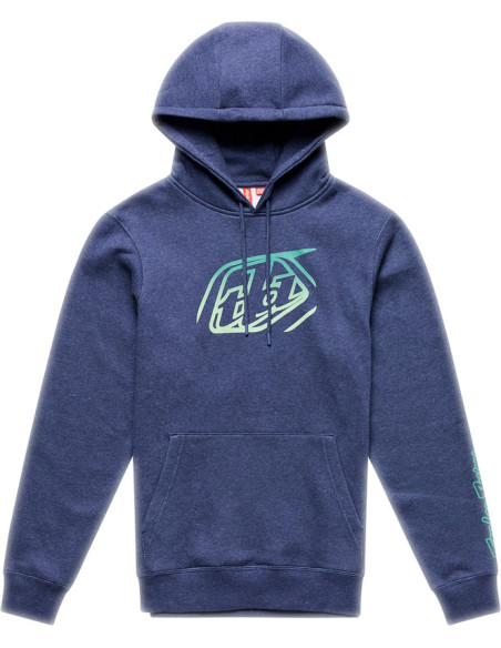 Sweat à capuche Troy Lee Designs Badge - Bleu marine chiné