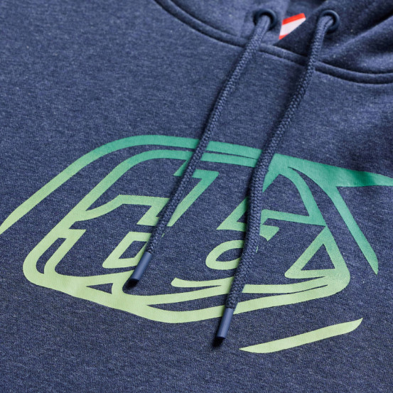 Sweat à capuche Troy Lee Designs Badge - Bleu marine chiné