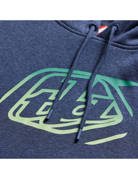 Sweat à capuche Troy Lee Designs Badge - Bleu marine chiné
