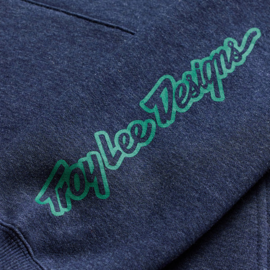 Sweat à capuche Troy Lee Designs Badge - Bleu marine chiné