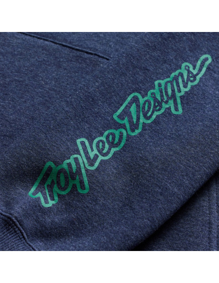 Sweat à capuche Troy Lee Designs Badge - Bleu marine chiné