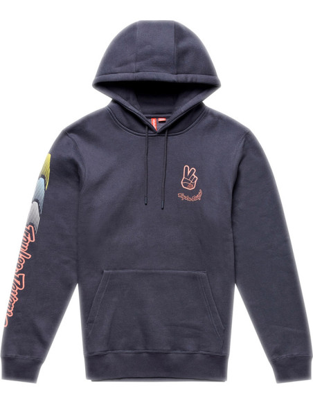 Sweat à capuche Troy Lee Designs Peace Out - Carbone Noir