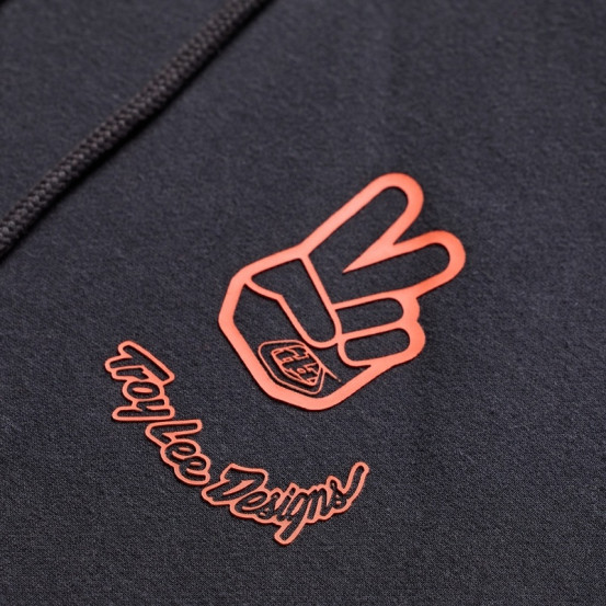 Sweat à capuche Troy Lee Designs Peace Out - Carbone Noir