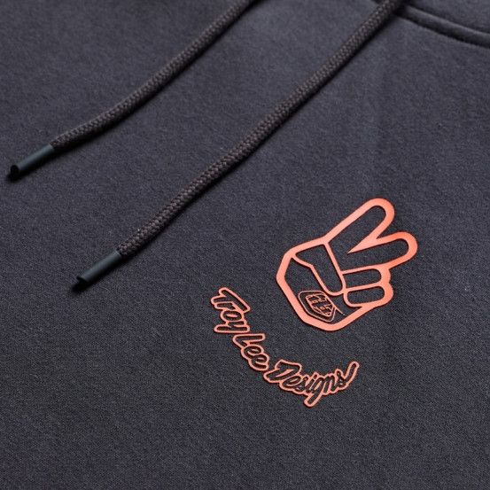 Sweat à capuche Troy Lee Designs Peace Out - Carbone Noir