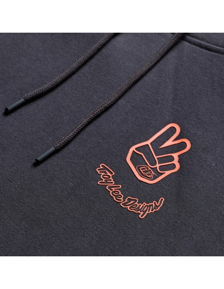 Sweat à capuche Troy Lee Designs Peace Out - Carbone Noir