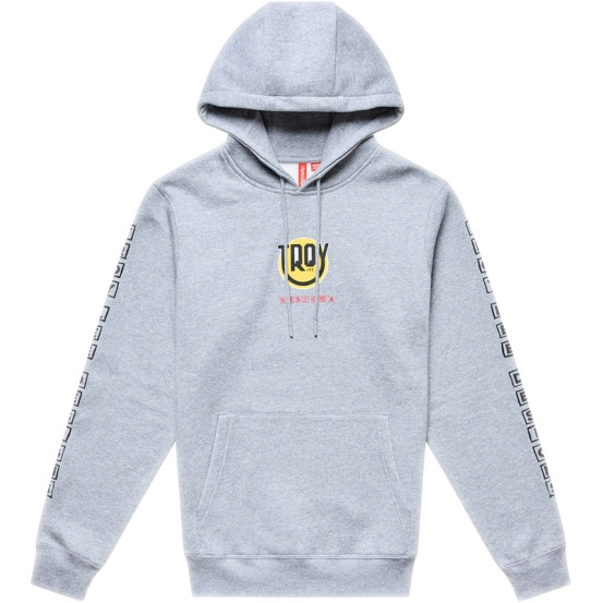 Sweat à capuche Troy Lee Designs Happy Dayz - Gris chiné