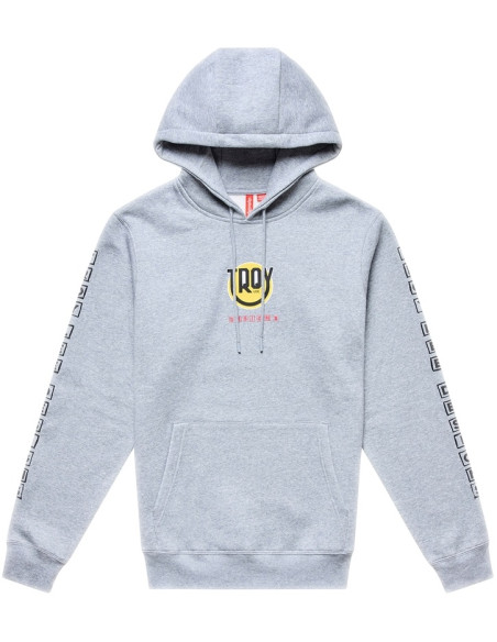 Sweat à capuche Troy Lee Designs Happy Dayz - Gris chiné
