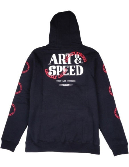 Sweat à capuche Troy Lee Designs Pink Slips - Noir