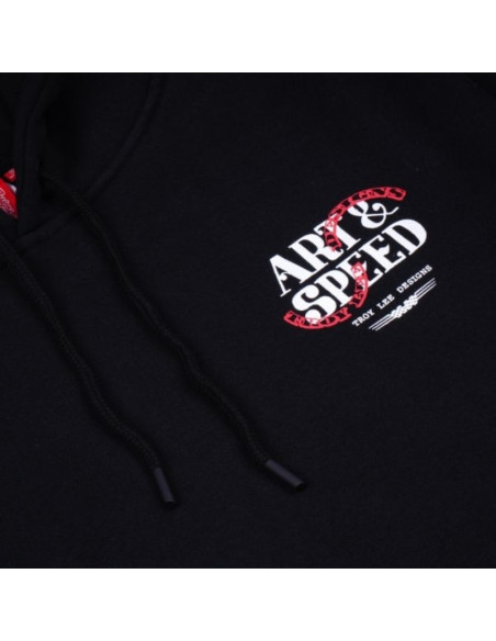 Sweat à capuche Troy Lee Designs Pink Slips - Noir
